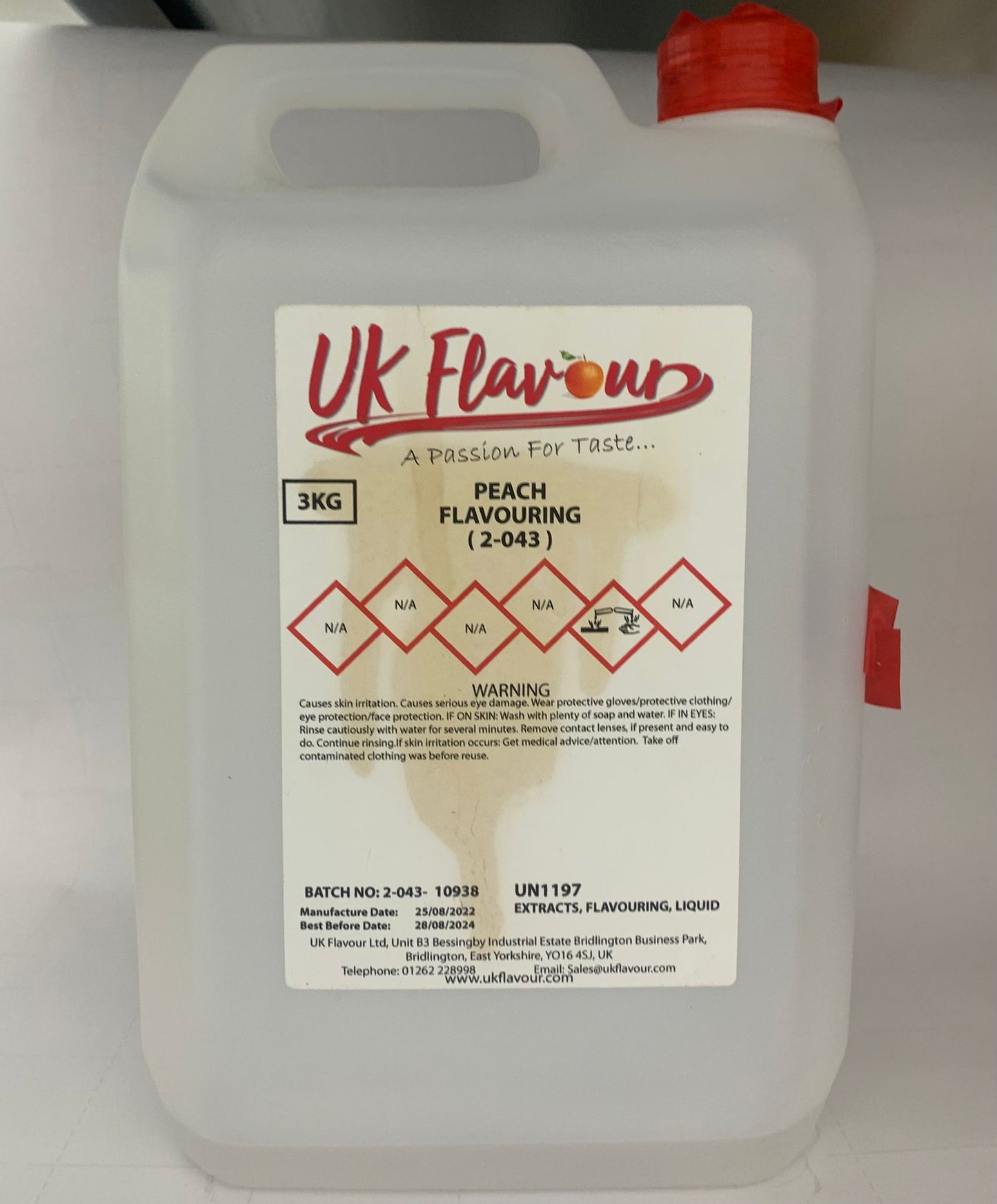 Juicy Peach (2-043) Flavour Concentrate 1L - Y0091