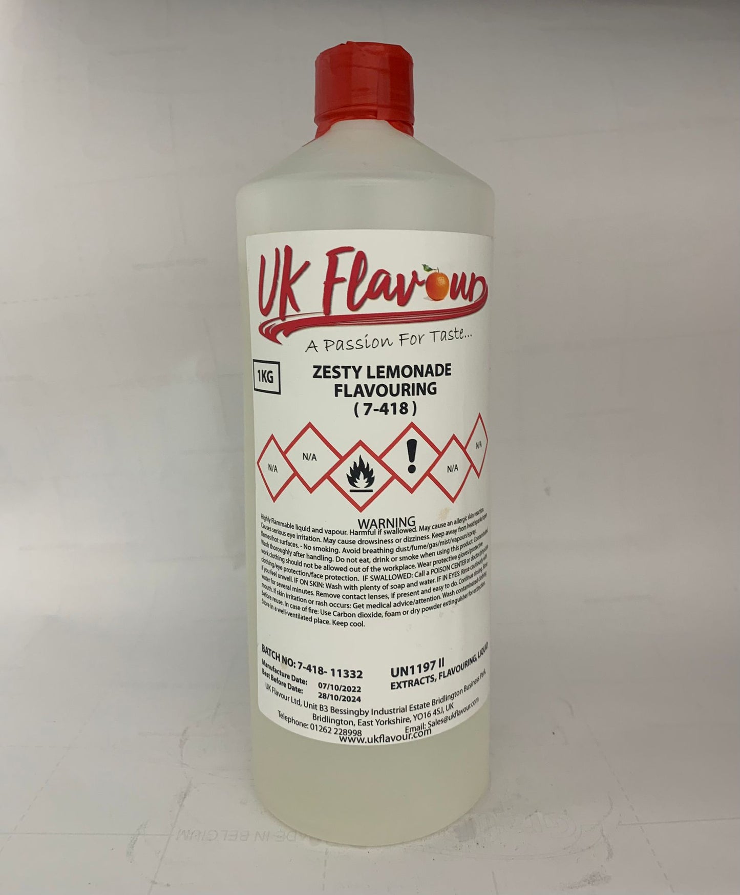 Zesty Lemonade (7-418) Flavour Concentrate 1L - Y0383