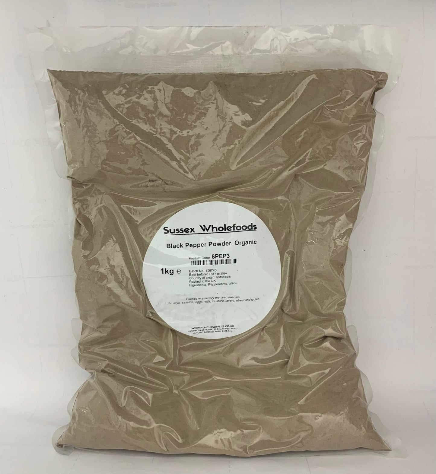 Organic Black Pepper Powder 1kg - Y0268