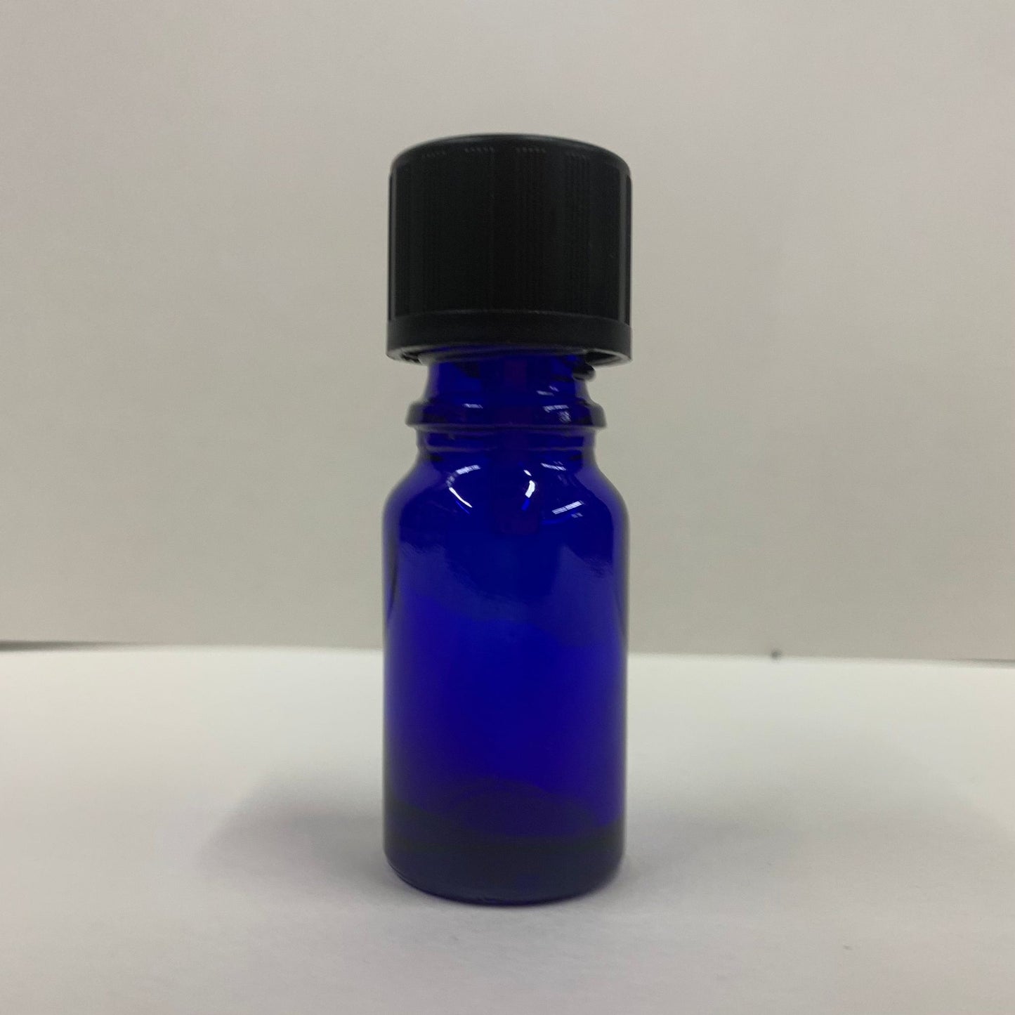 10ml Blue Glass Bottle & Black Dropper Cap - X0239