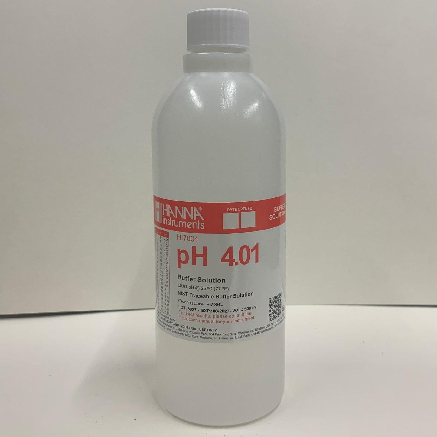 pH 4.01 Buffer Solution 500ml - X0023