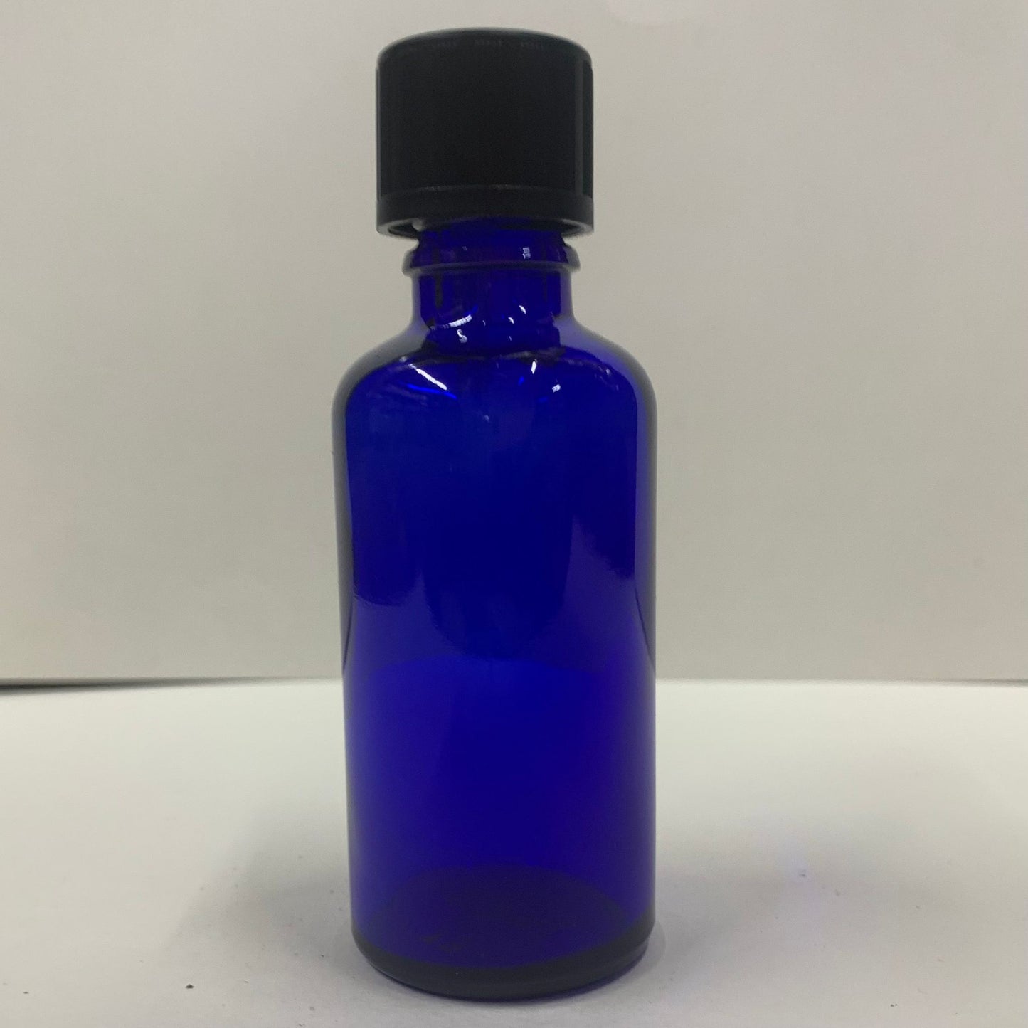 50ml Blue Glass Bottle & Black Dropper Cap - X0241