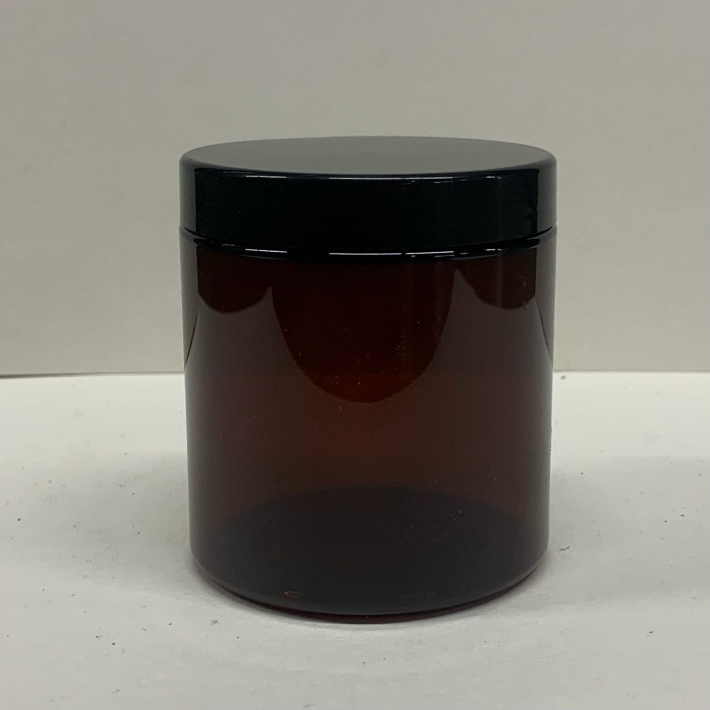 250ml Amber PET Container with Black Lid - X0080