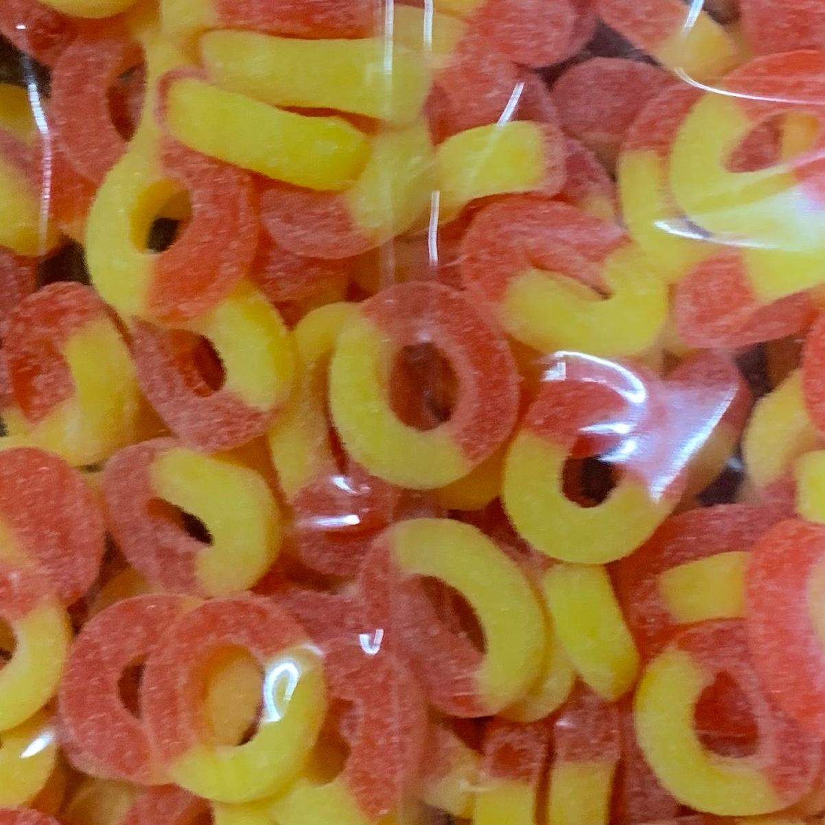 Non CBD Vegan Gummy Peach Rings 1Kg - Y0643