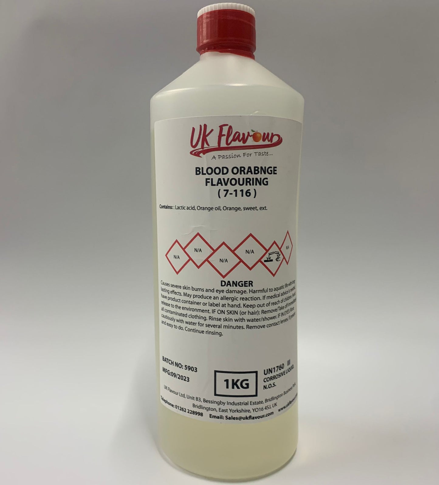 Blood Orange (7-116) Flavour Concentrate 1L - Y0394