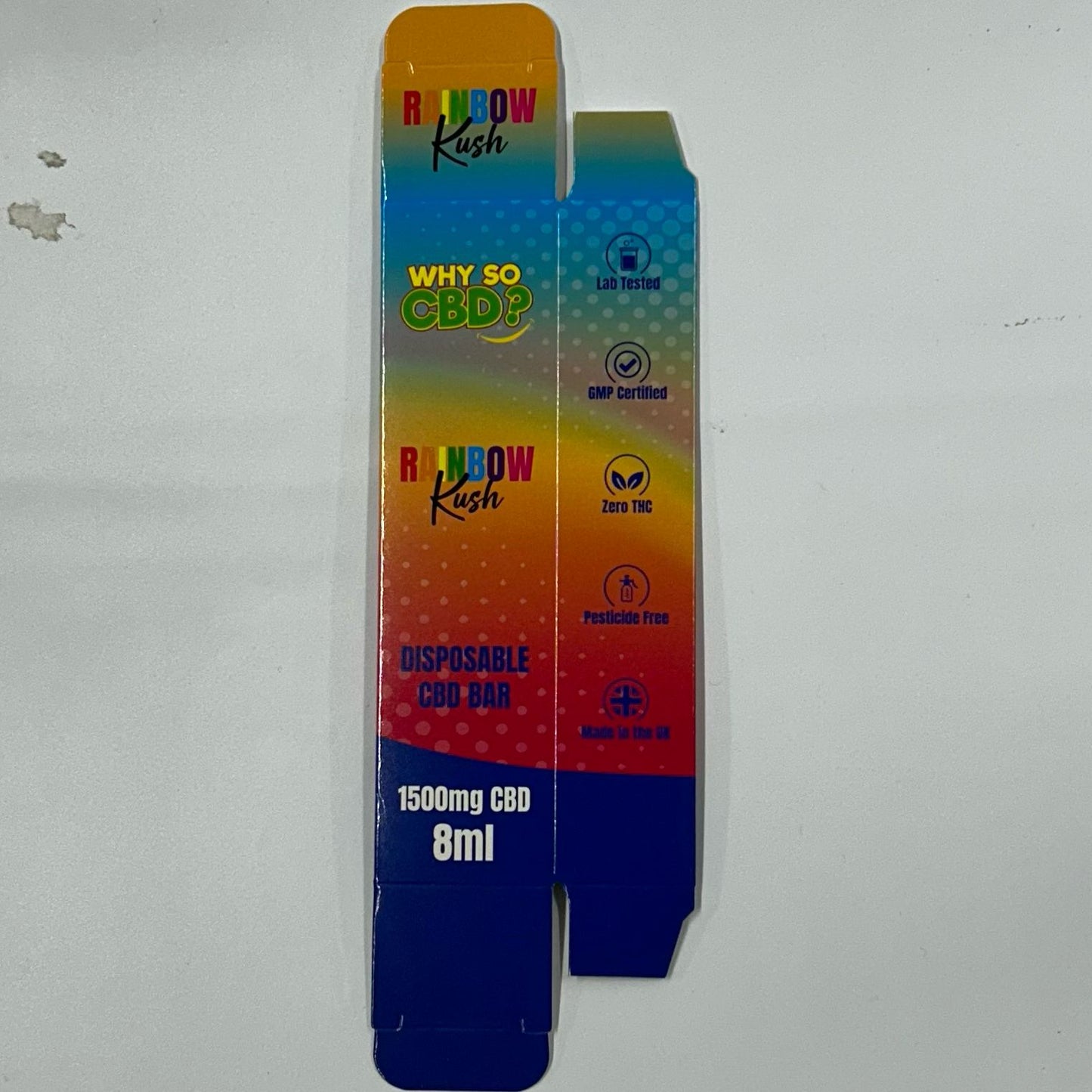 Why So CBD? 8ml 1500mg Disposable Bar - Rainbow Kush Box - X0389