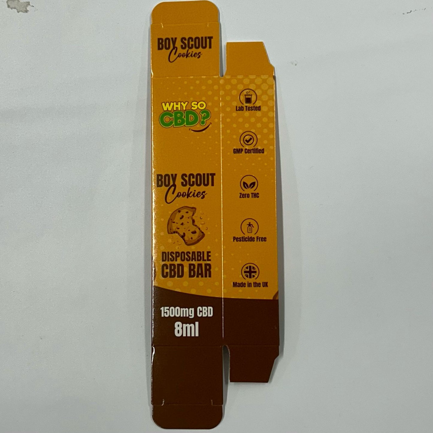 Why So CBD? 8ml 1500mg Disposable Bar - Boy Scout Cookies Box - X0384
