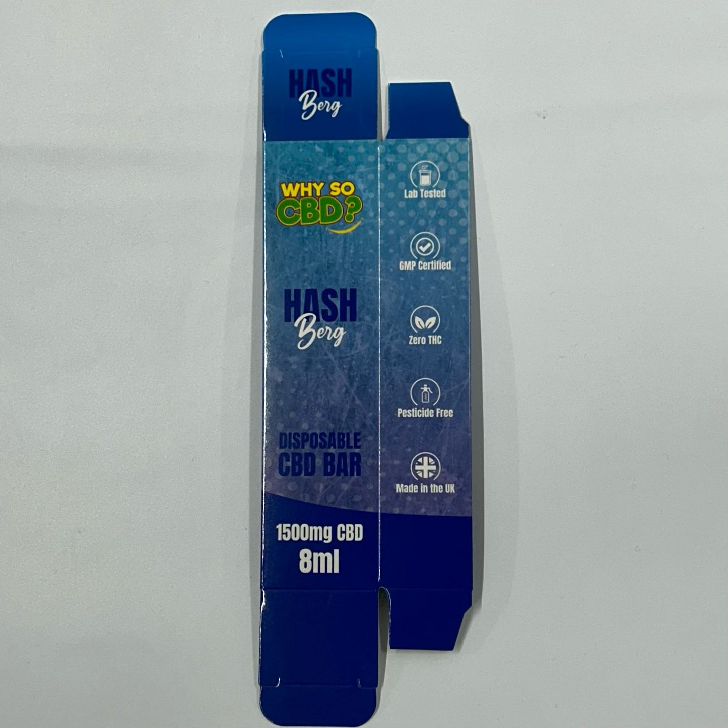 Why So CBD? 8ml 1500mg Disposable Bar - Hash Berg Box - X0386