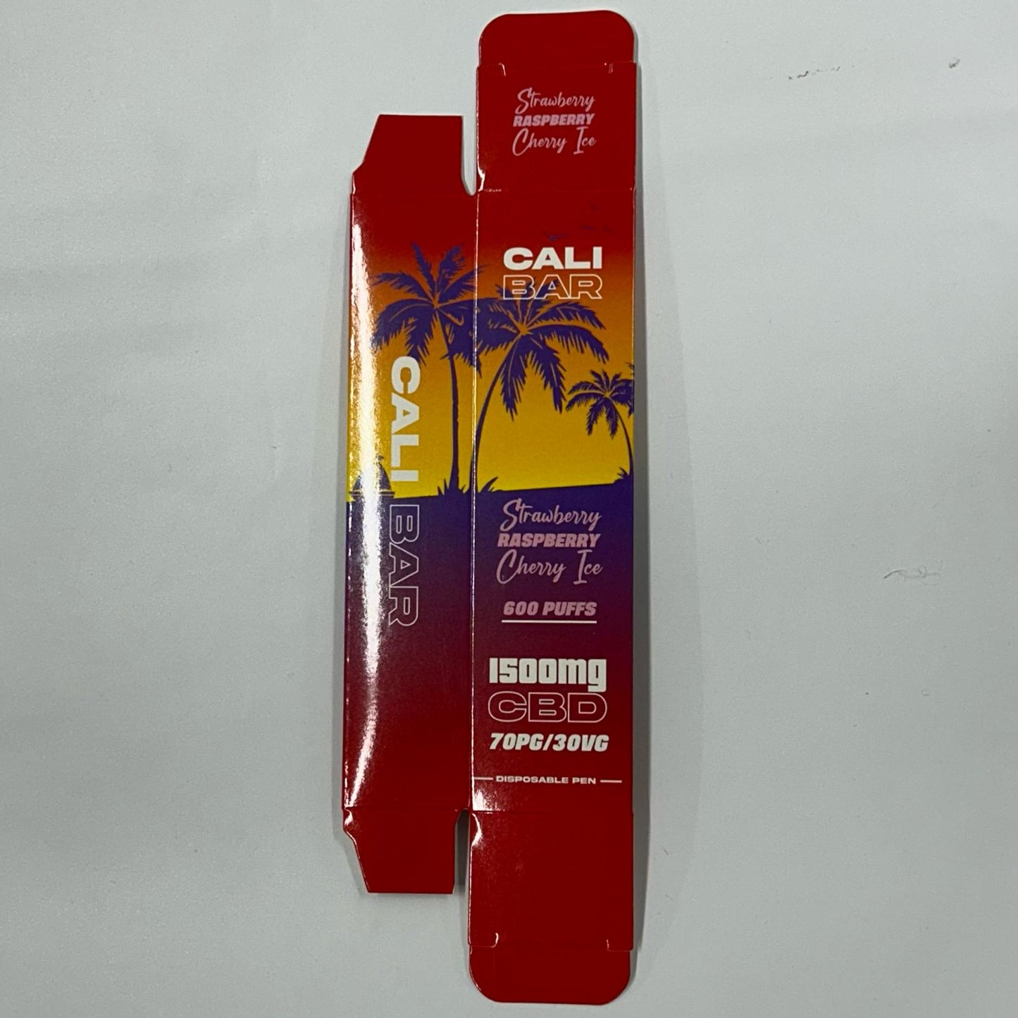Cali Disposable 8ml 1500mg Strawberry Raspberry Cherry Ice BOX - X0431