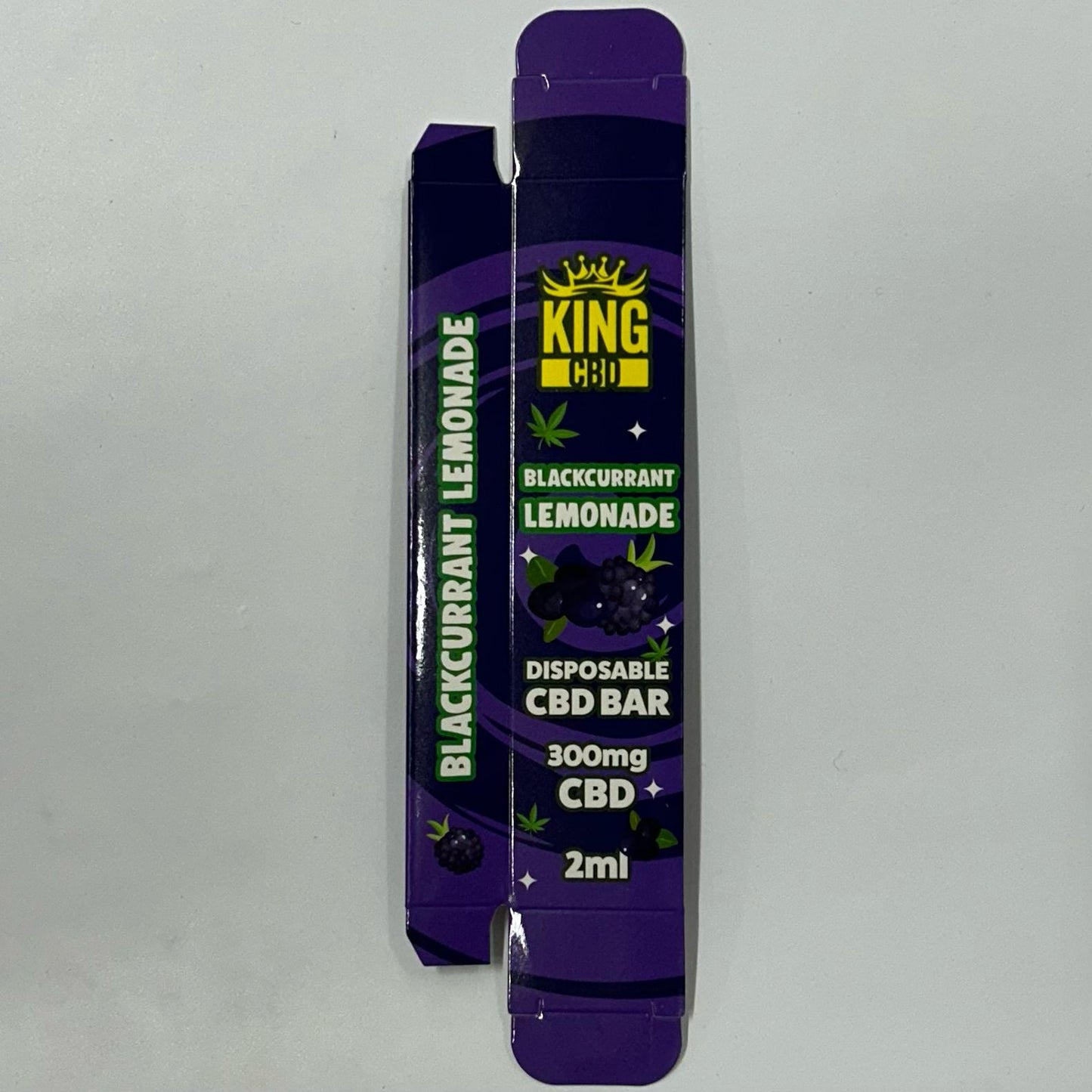 King CBD Disposable 2ml 300mg Blackcurrant Lemonade BOX - X0232