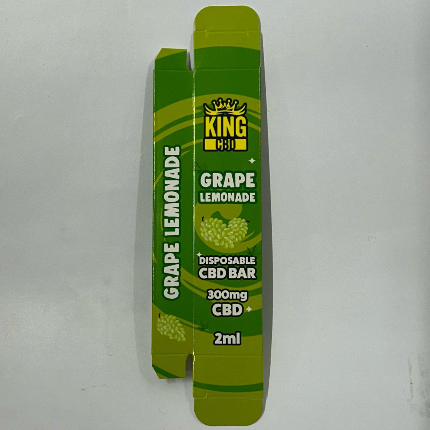 King CBD Disposable 2ml 300mg Grape Lemonade BOX - X0441