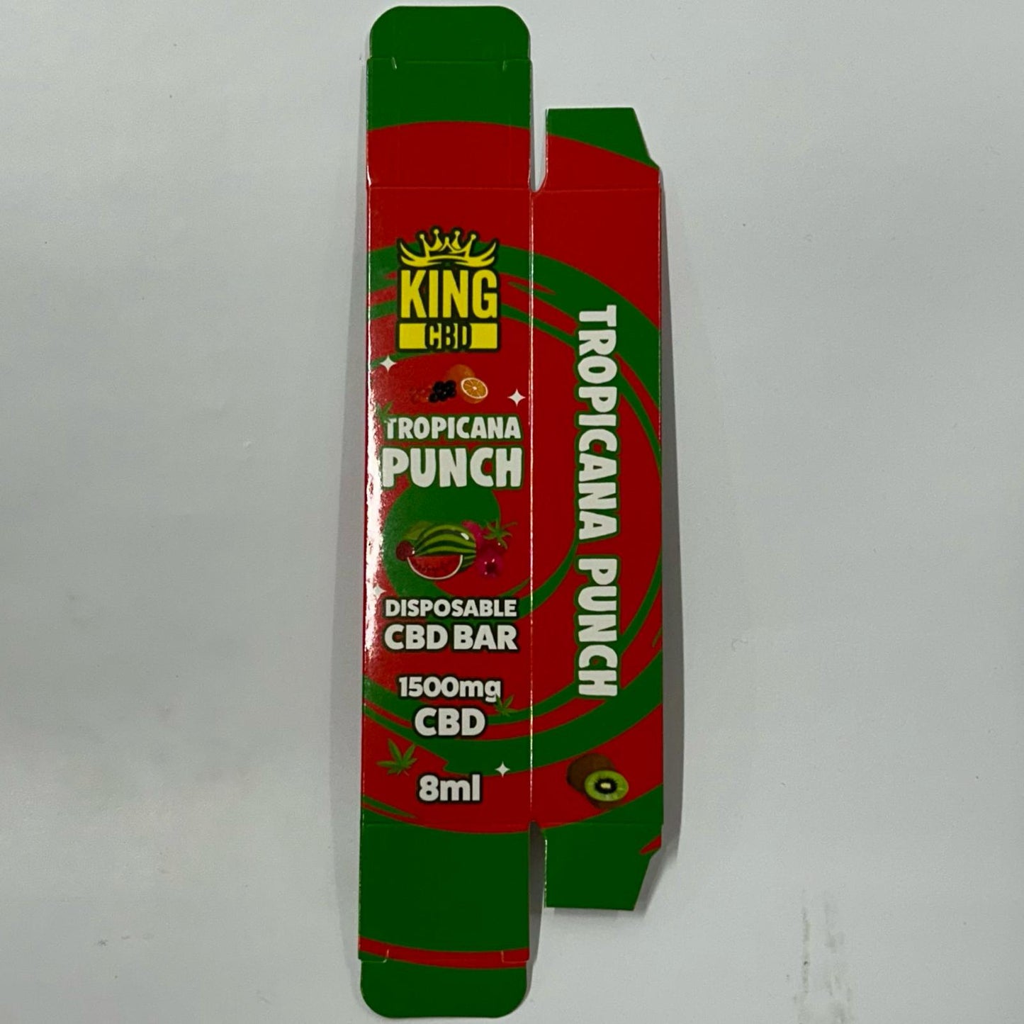 King CBD Disposables 8ml 1500mg Tropicana Punch BOX - X0444