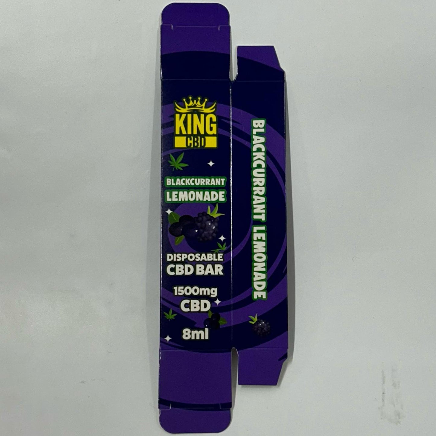King CBD Disposables 8ml 1500mg Blackcurrant Lemonade BOX - X0447