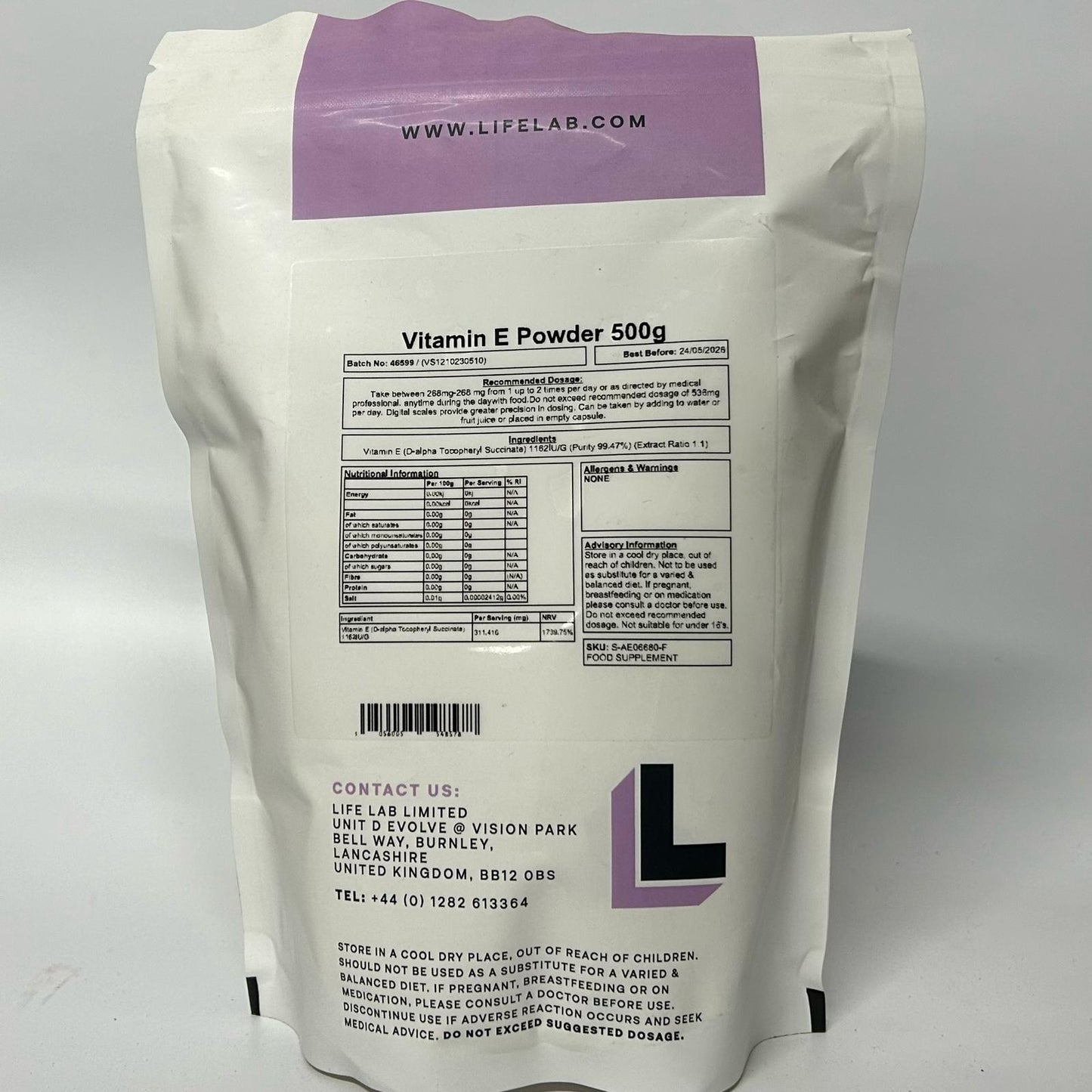 Vitamin E Powder 1kg - Y0713