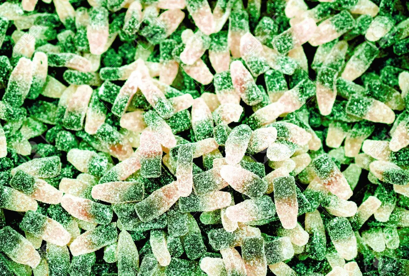 Non CBD Gummies Fizzy Green Bottles (DISCONTINUED) - Y0242