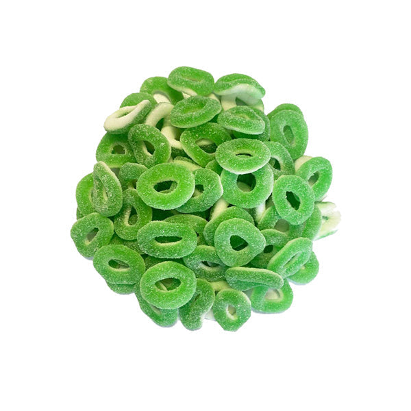 Non CBD Gummies Green Apple Hoops - Y0229