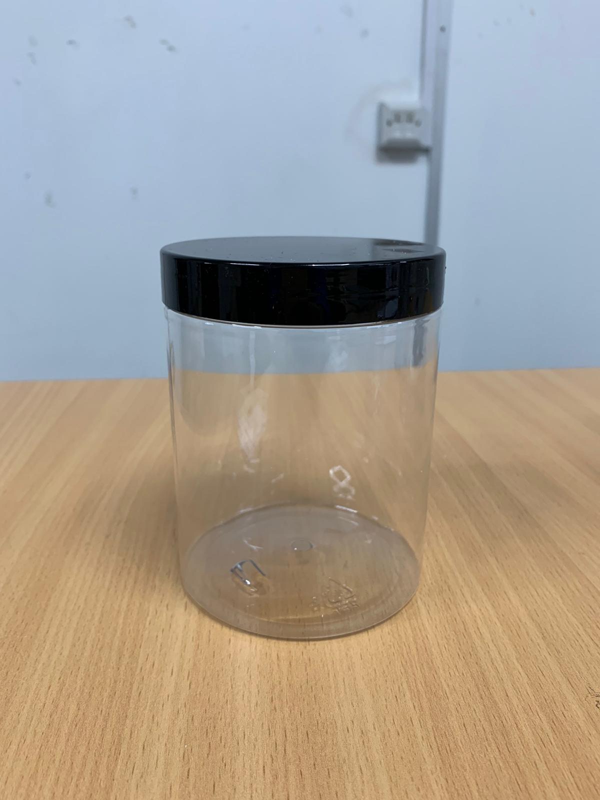 400g (600ml) PET Jar with Black Lid - X0037