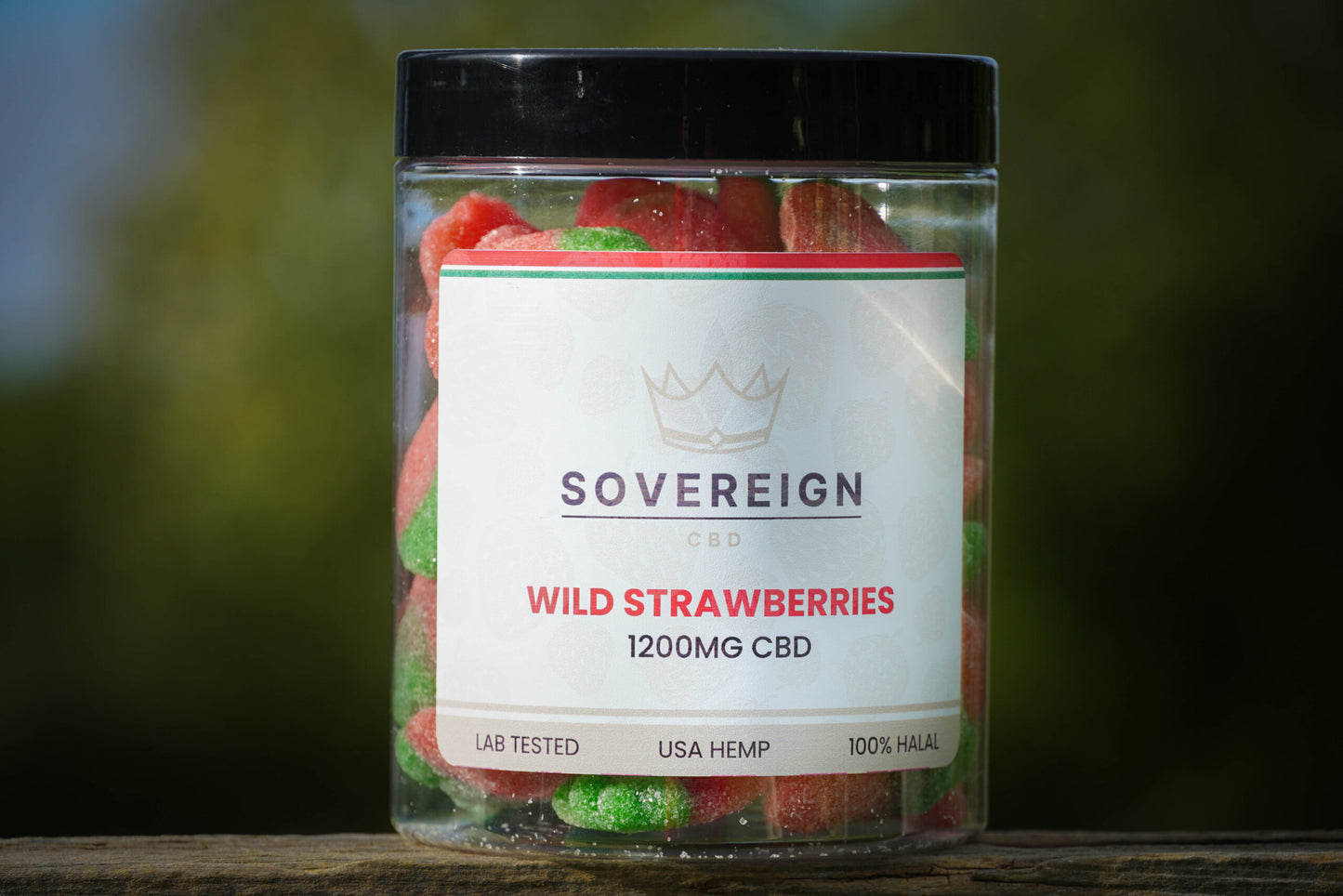 Sovereign CBD Gummies Standard 1200mg Wild Strawberries 400g (W0119 - C0013)