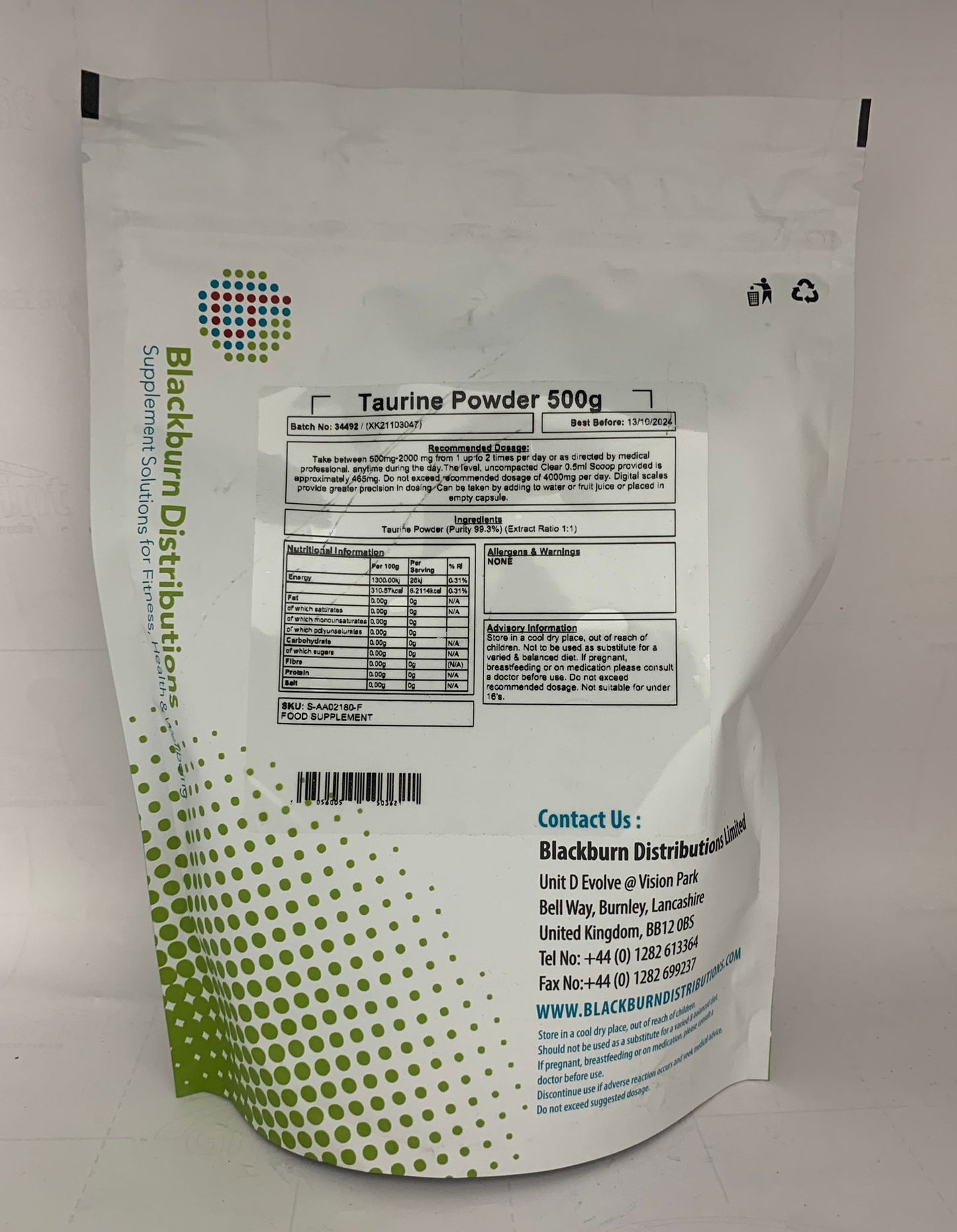 Taurine Powder 1Kg - Y0479