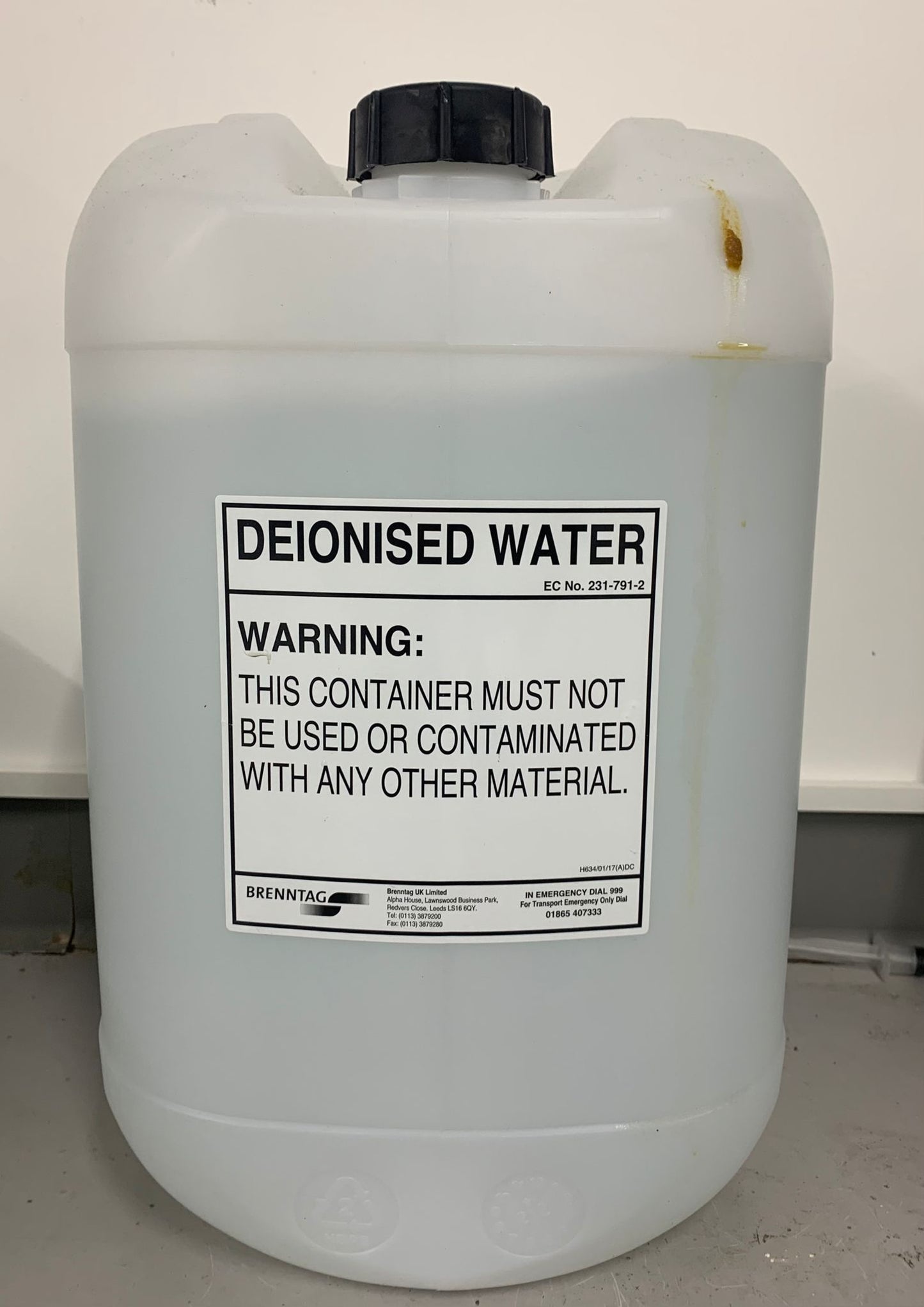 Deionised Water 25L - Y0271