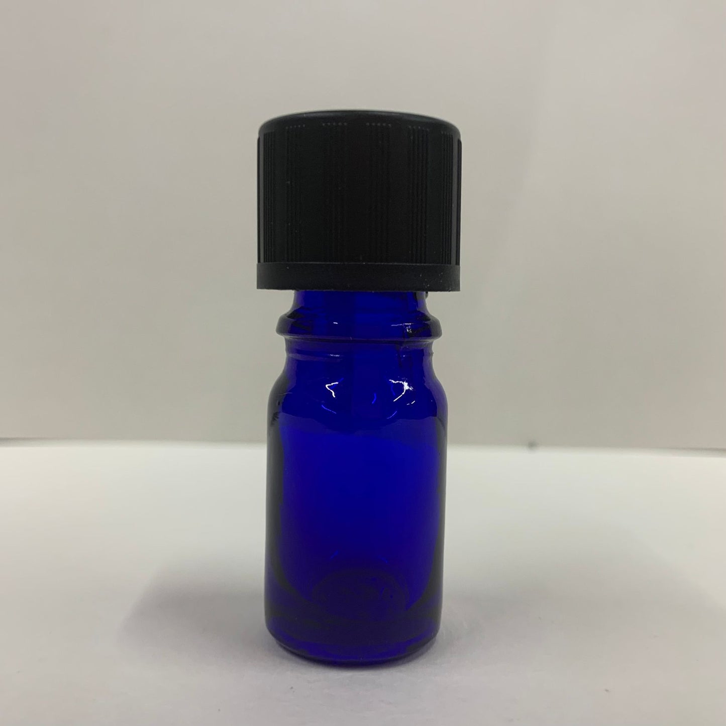 5ml Blue Glass Bottle & Black Dropper Cap - X0238