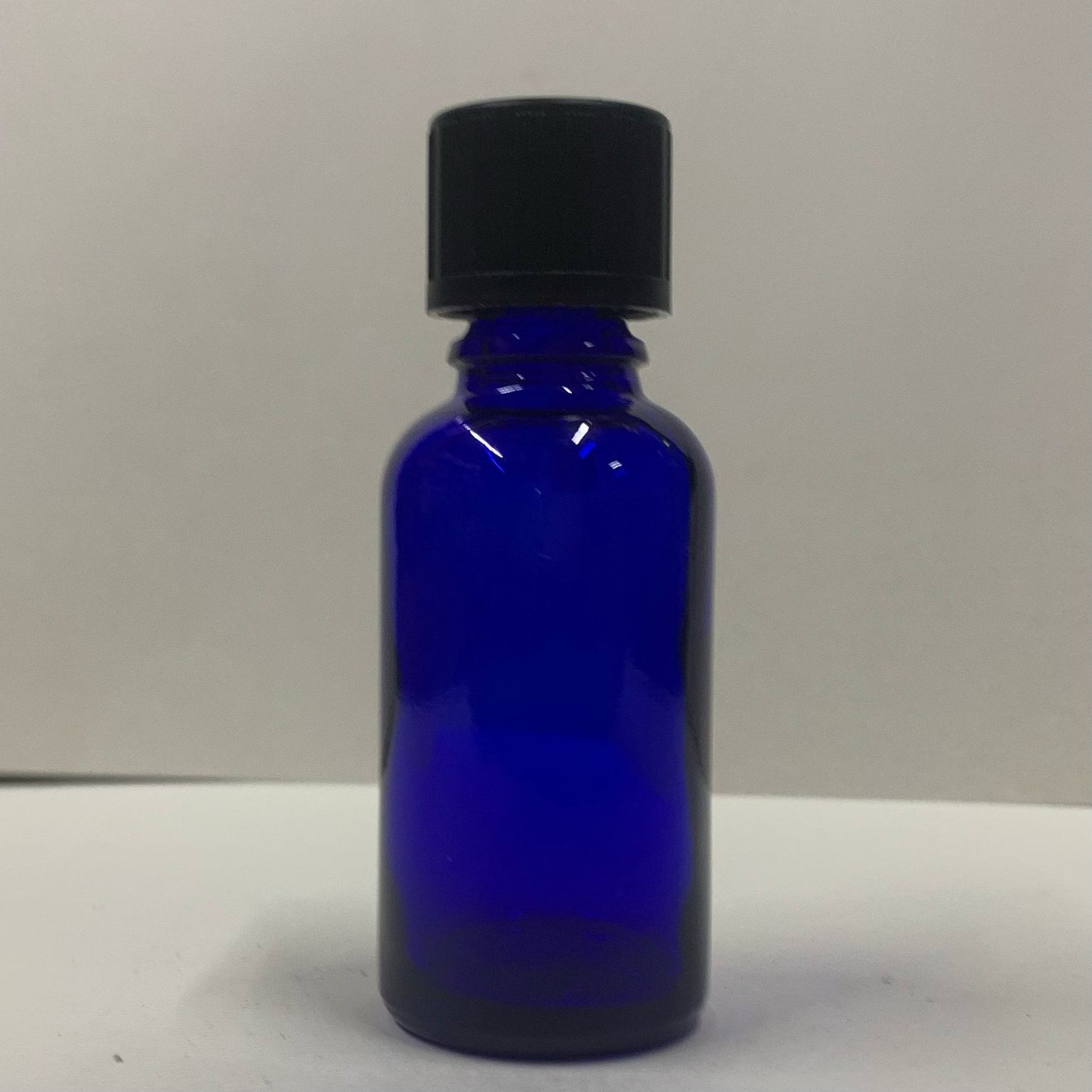 30ml Blue Glass Bottle & Black Dropper Cap - X0240