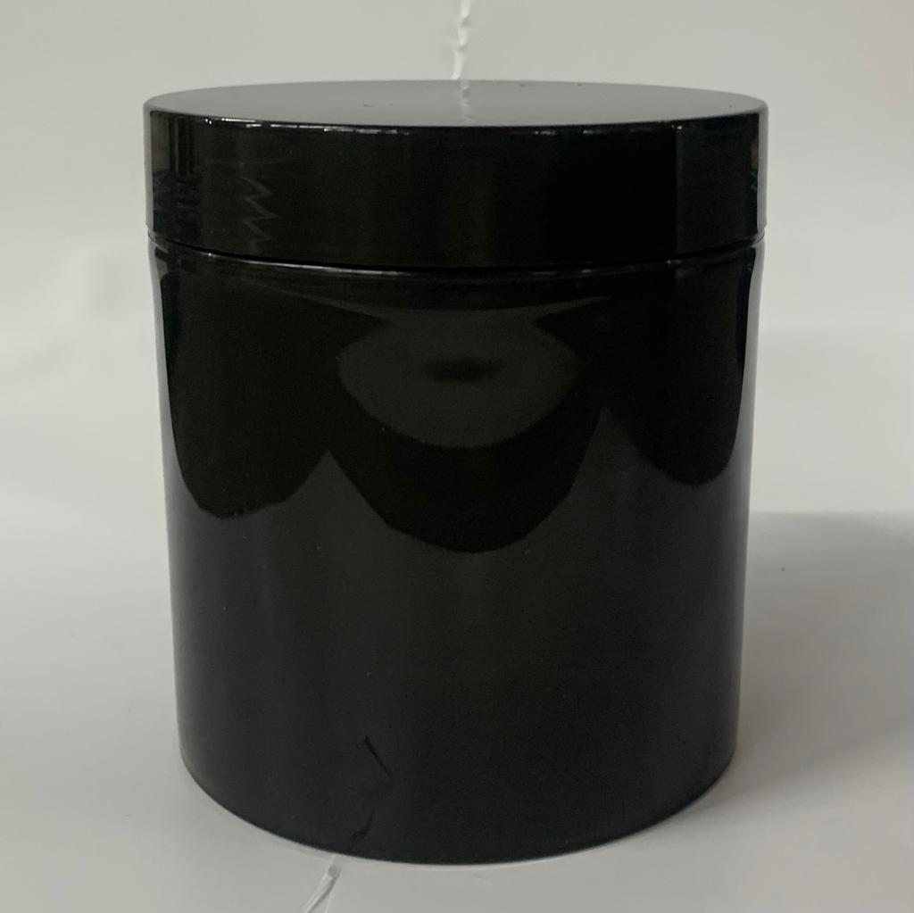 500ml Black Cosmetic Jar with Lid - X0326