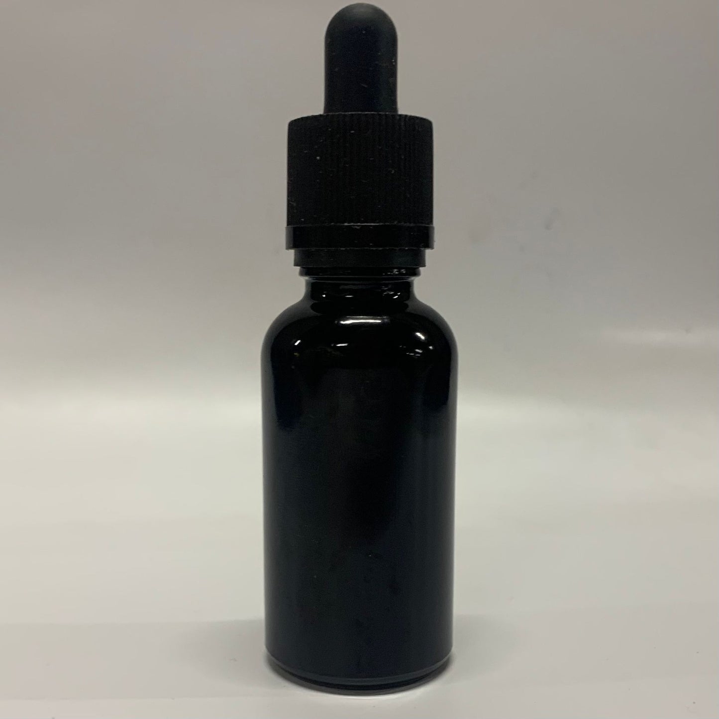30ml Gloss Black Glass Bottle With Pipette - X0355