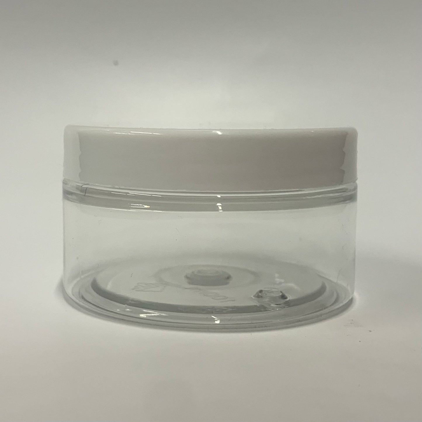 100ml Plastic Clear Cosmetic Jar with White Lid - X0352