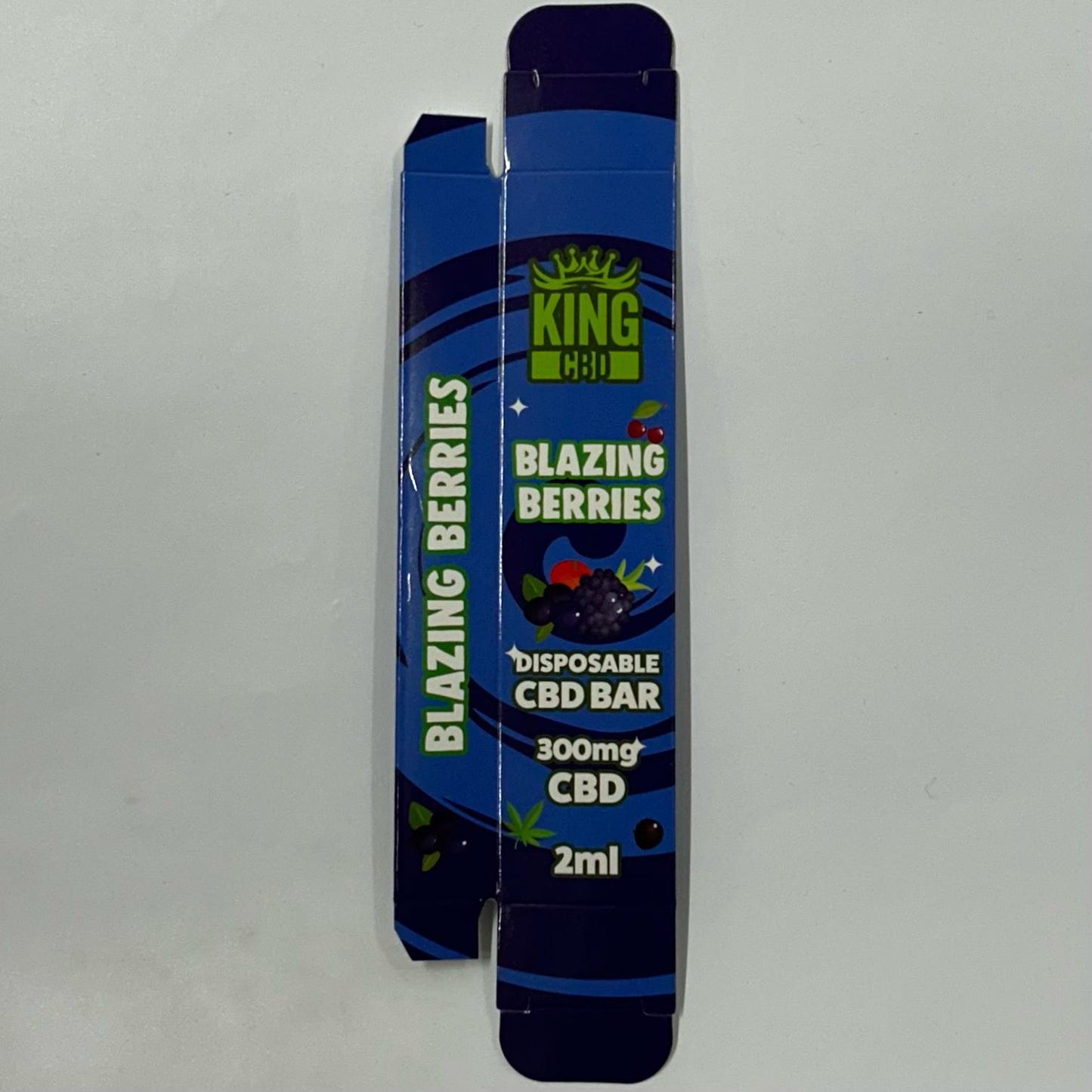 King CBD Disposable 2ml 300mg Blazing Berries BOX - X0360