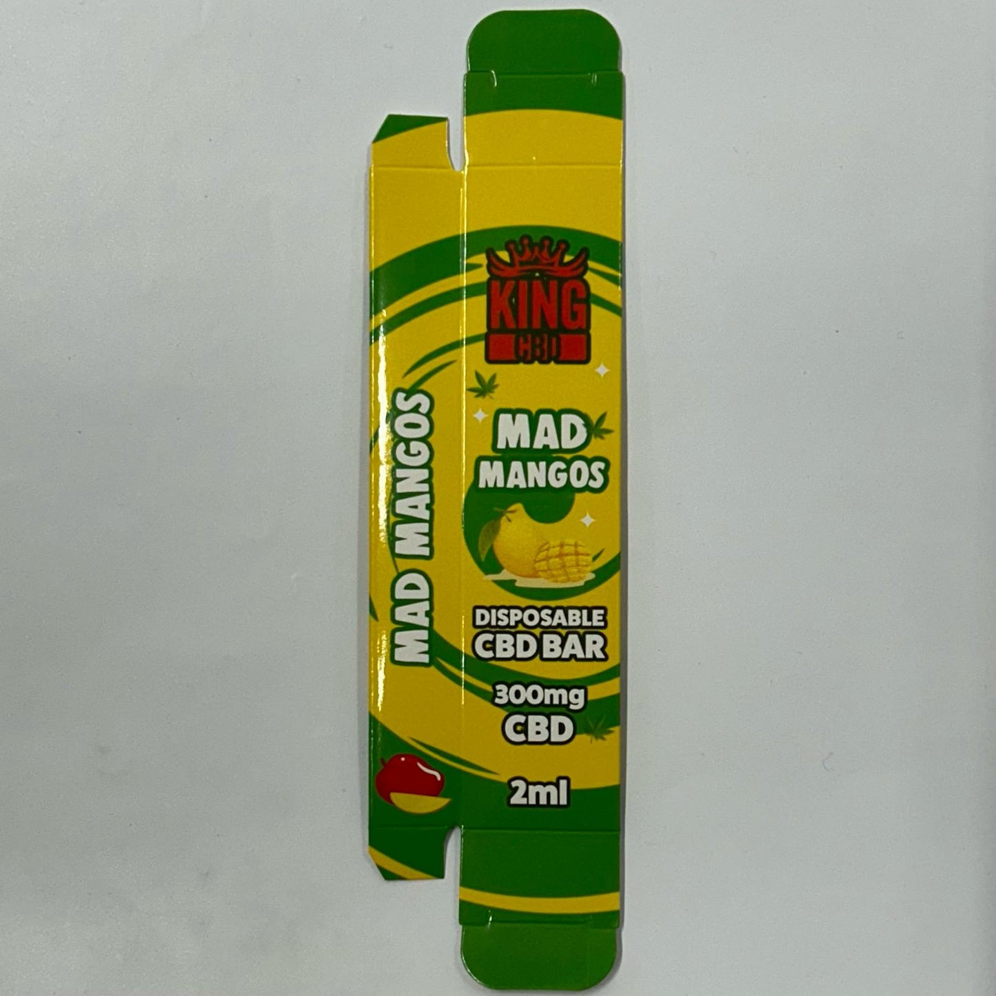 King CBD Disposable 2ml 300mg Mad Mangoes BOX - X0362