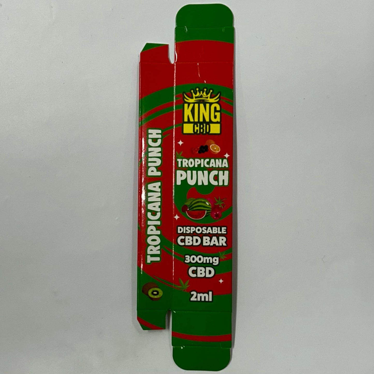 King CBD Disposable 2ml 300mg Tropicana Punch BOX - X0364