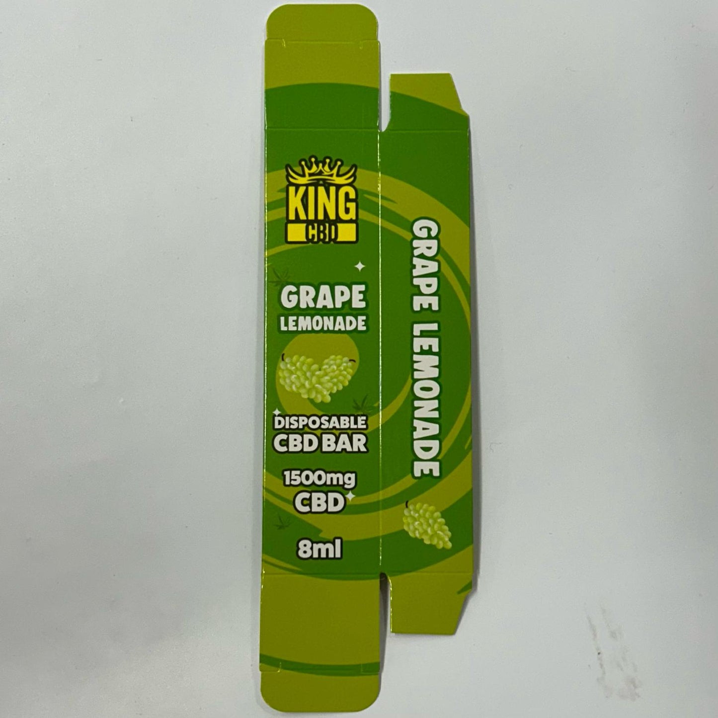 King CBD Disposables 8ml 1500mg Grape Lemonade BOX - X0442