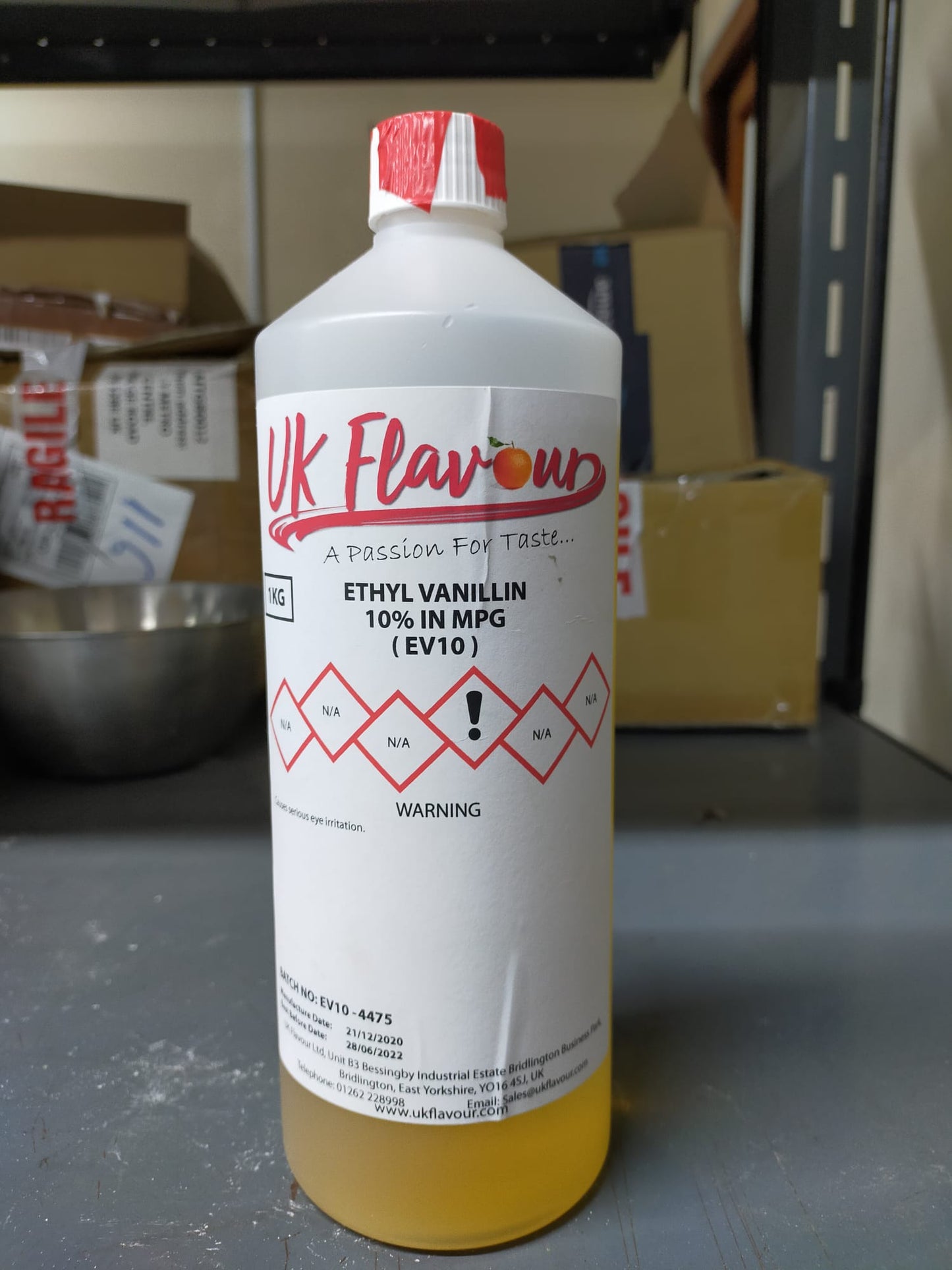 Ethyl Vanillin 10% In MPG (EV10) Flavour Concentrate 1L - Y0076
