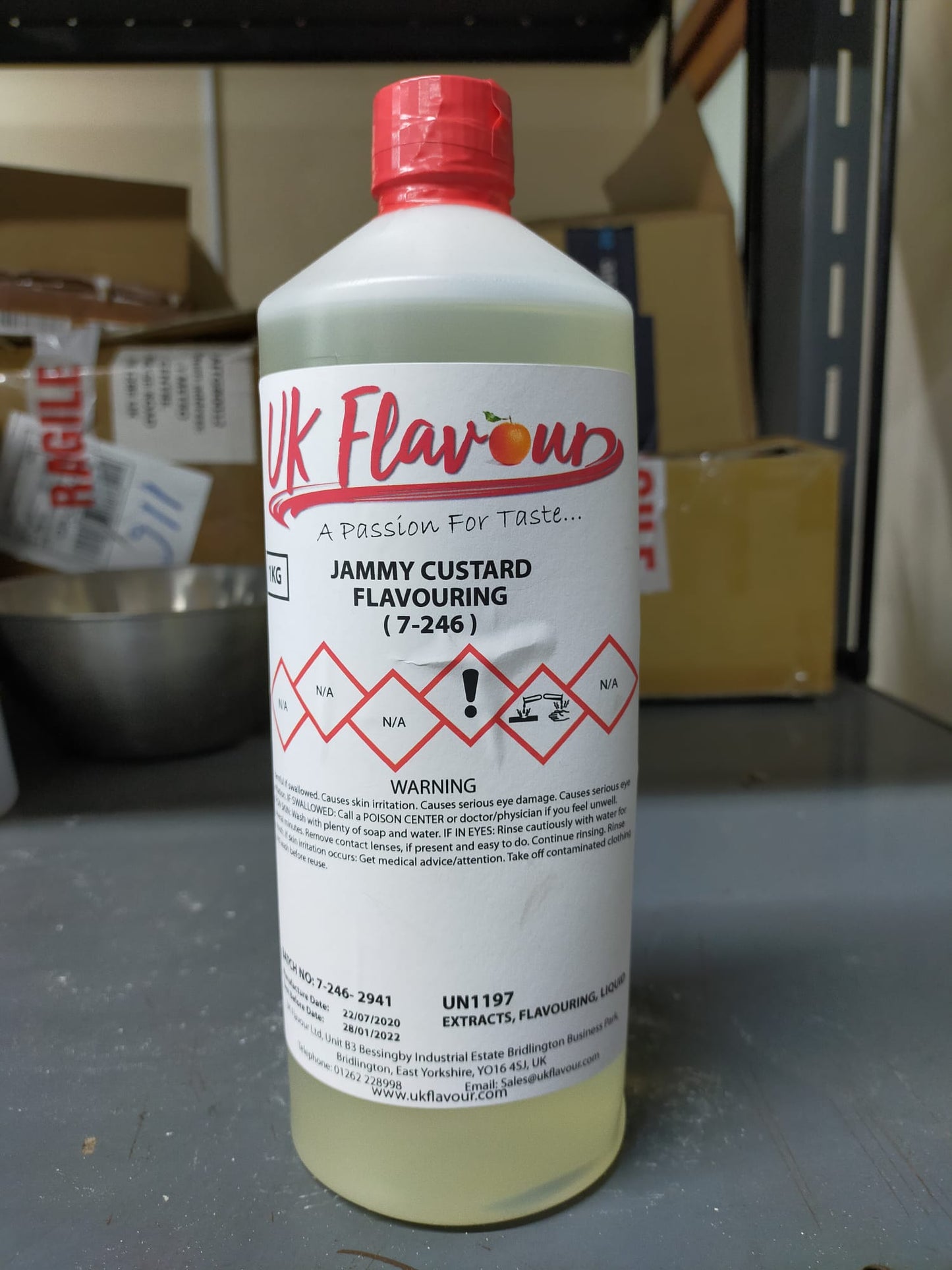 Jammy Custard (7-246) Flavour Concentrate 1L - Y0087